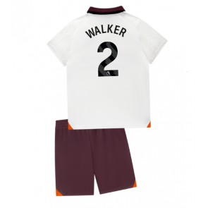 Manchester City Kyle Walker #2 Replika Babytøj Udebanesæt Børn 2023-24 Kortærmet (+ Korte bukser)